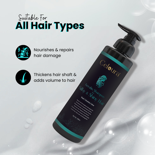 Keratin Shampoo for Silky & Shiny Hair – Repair, Smoothen & Strengthen (300 ml)